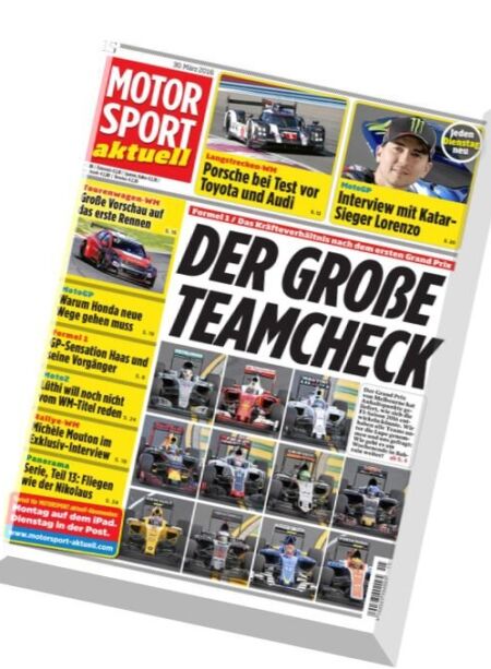Motorsport Aktuell – 30 Marz 2016 Cover
