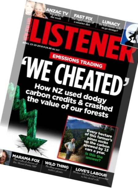 New Zealand Listener – 23 April 2016 Cover