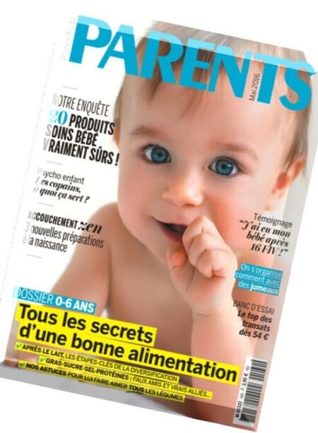 Parents France – Mai 2016 Cover