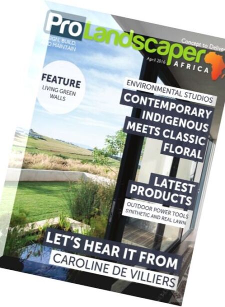 Pro Landscaper Africa – April 2016 Cover