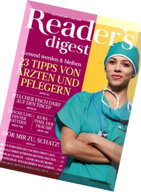 Readers Digest Germany – Mai 2016 Cover