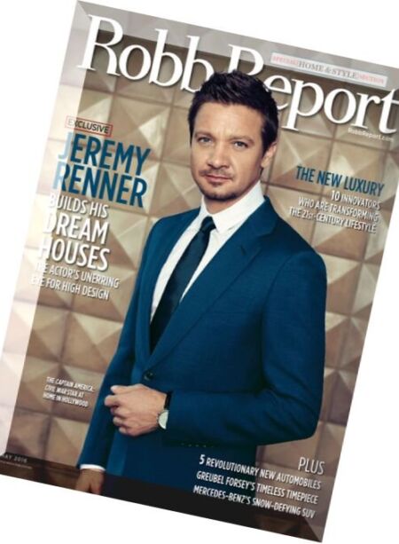 Robb Report USA – May 2016 Cover