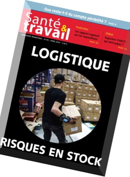 Sante & Travail – Avril 2016 Cover