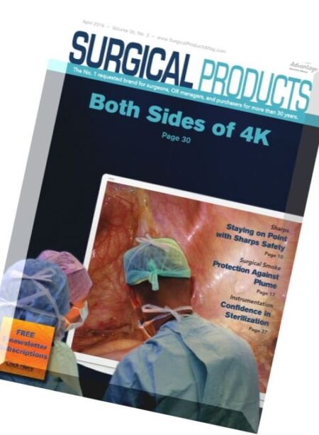 Surgical Products – April 2016 Cover