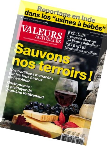 Valeurs Actuelles – 14 au 20 Avril 2016 Cover