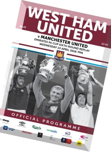 West Ham United v Manchester United – 13 April 2016 Cover