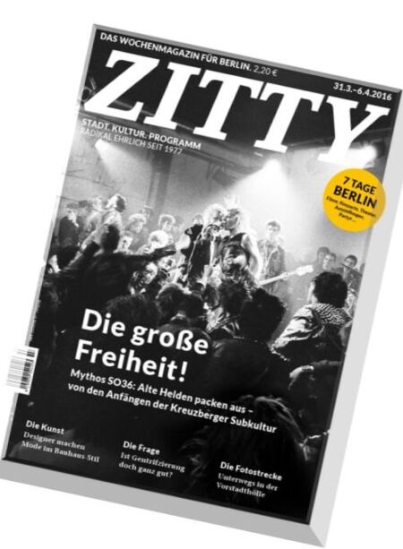 Zitty – 31 Marz 2016 Cover