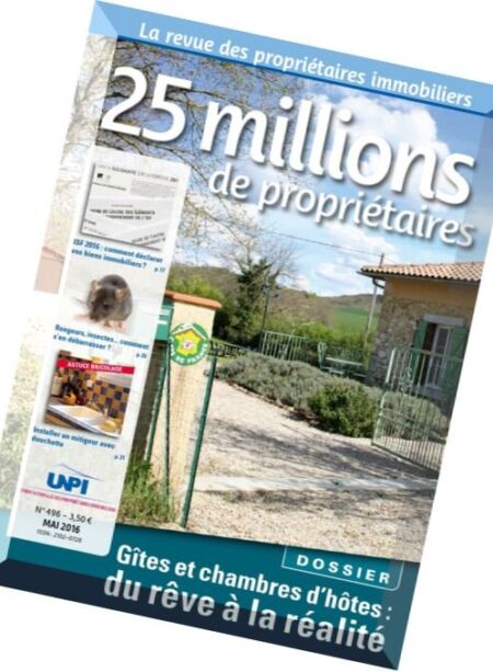 25 Millions de Proprietaires – Mai 2016 Cover