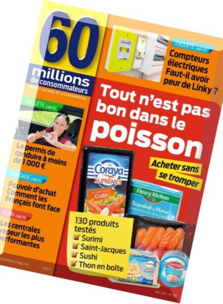 60 Millions de Consommateurs – Mai 2016 Cover