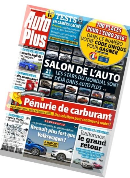 Auto Plus – N 1448, 3 au 9 Juin 2016 Cover