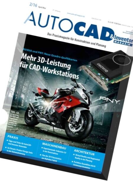 AUTOCAD & Inventor Magazin – April-Mai 2016 Cover