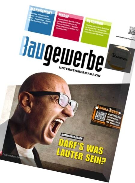 Baugewerbe – Nr.4, 2016 Cover
