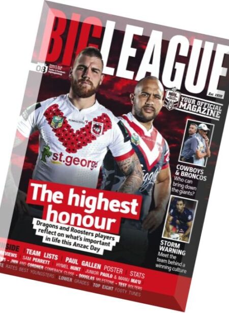 Big League Weekly – 21-27 April 2016 Cover