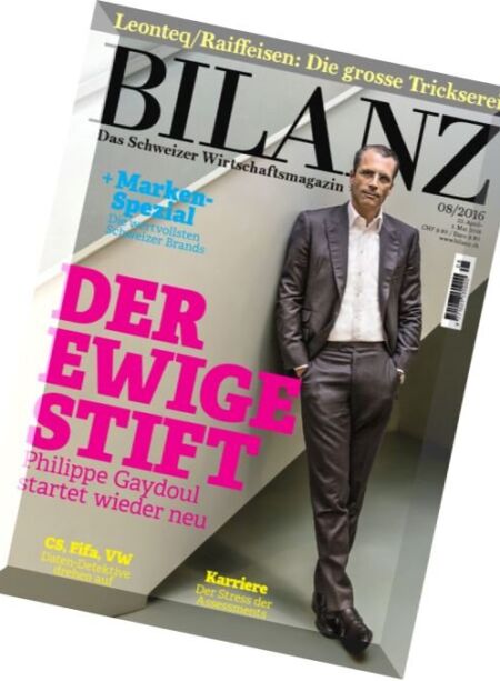 Bilanz – 22 April 2016 Cover