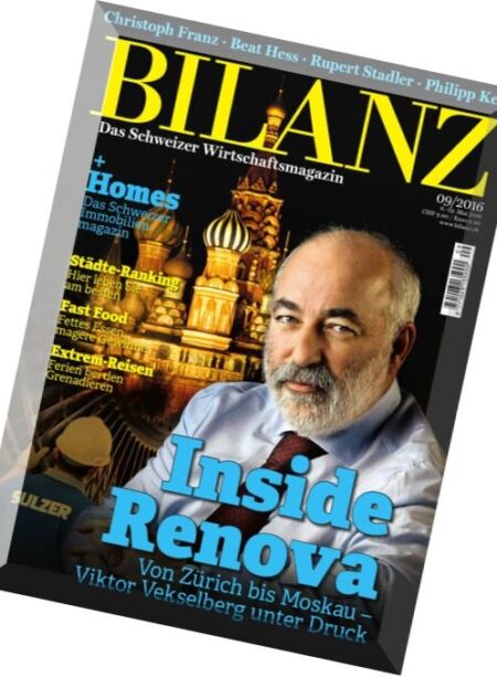 Bilanz – 6 Mai 2016 Cover