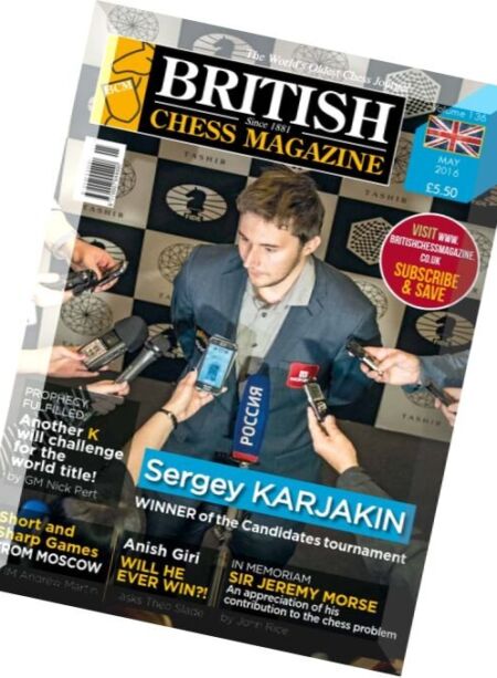 British Chess Magazine – May 2016 Cover