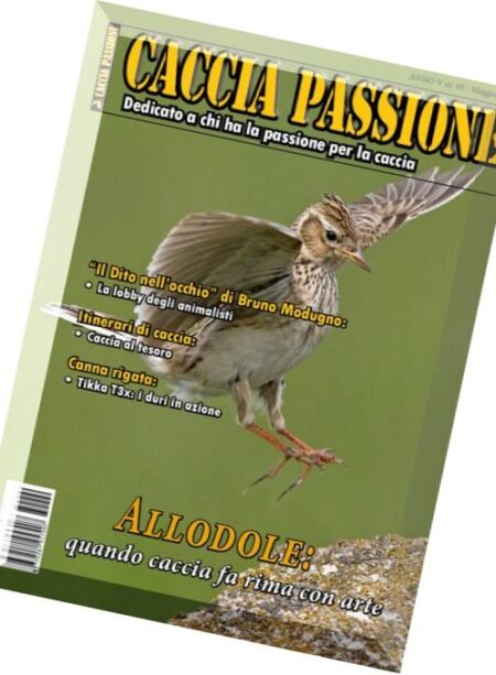 Caccia Passione – Maggio 2016 Cover