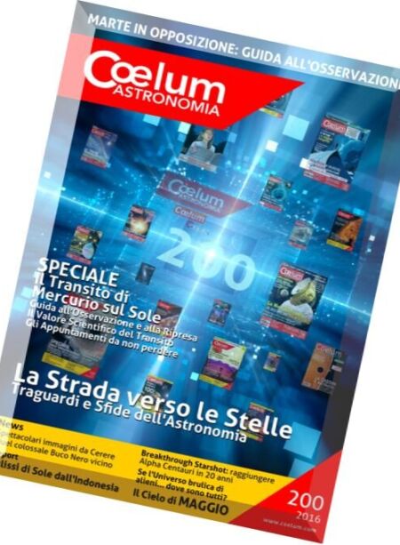Coelum Astronomia – Maggio 2016 Cover