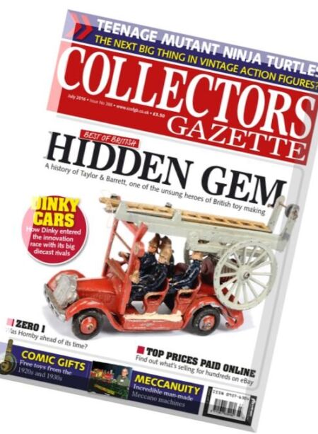 Collectors Gazette – July 2016 Cover