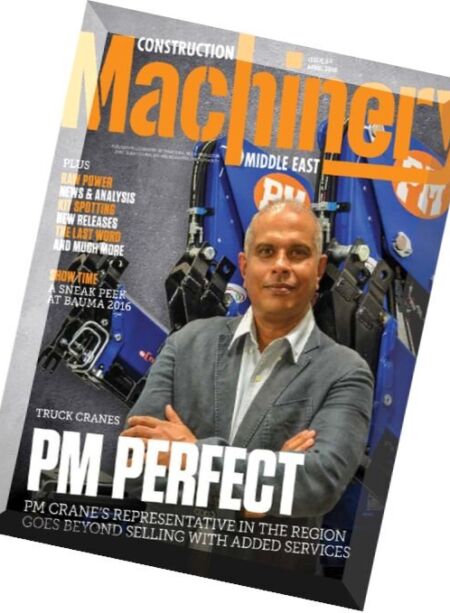 Construction Machinery Middle East – April 2016 Cover
