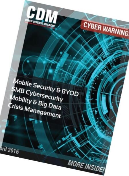 Cyber Defense Magazine – April 2016 Cover