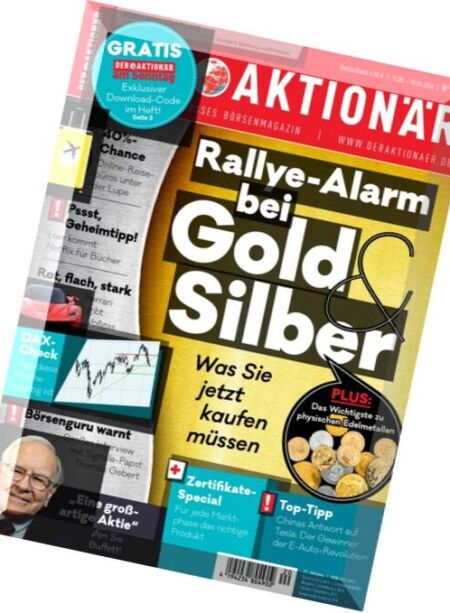 Der Aktionar Magazin – N 20, 11 Mai 2016 Cover
