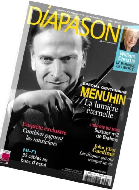 Diapason – Mai 2016 Cover
