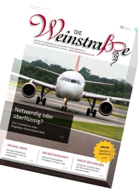 Die Weinstrasse – Mai 2016 Cover