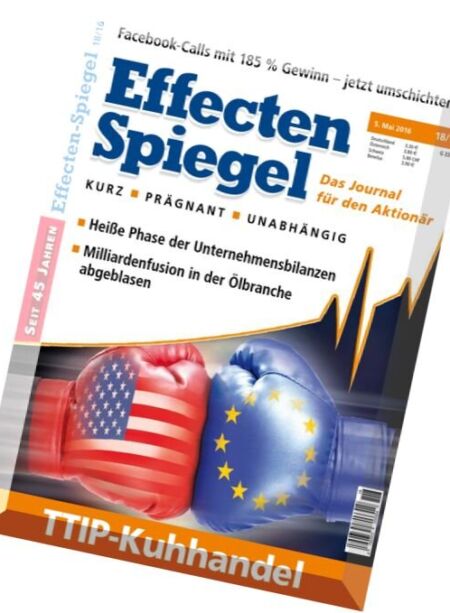 Effecten Spiegel – 5 Mai 2016 Cover