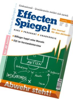Effecten Spiegel – 9 Juni 2016