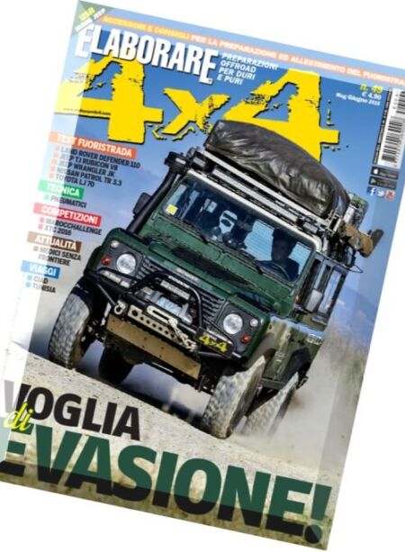 Elaborare 4×4 – Maggio-Giugno 2016 Cover
