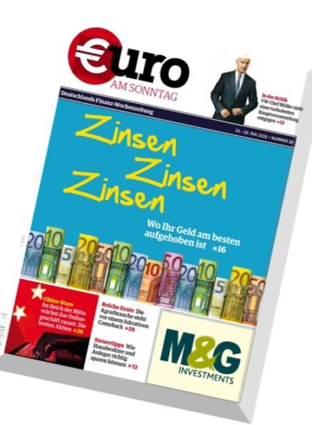 Euro am Sonntag – N 20, 14 Mai 2016 Cover