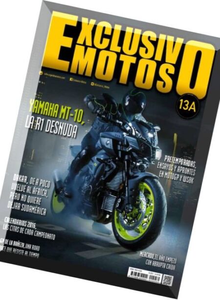 Exclusivo Motos – Marzo 2016 Cover