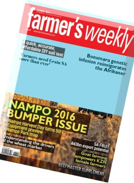 Farmer’s Weekly – 13 May 2016 Cover