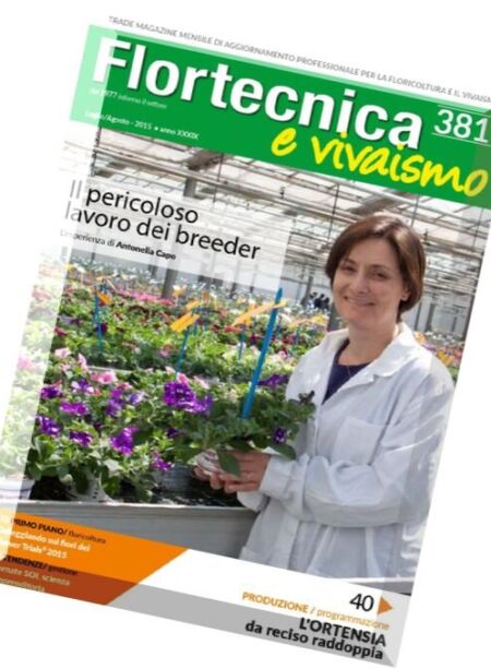 Flortecnica e Vivaismo – Luglio-Agosto 2016 Cover