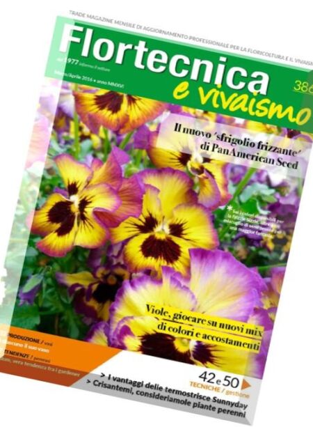 Flortecnica e Vivaismo – Marzo-Aprile 2016 Cover