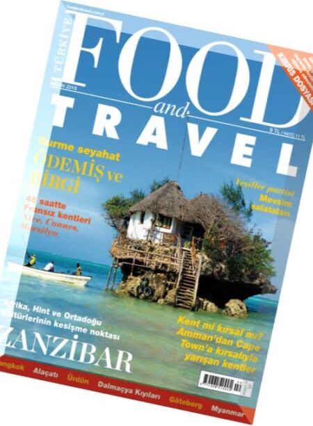 Food and Travel Turkiye – Nisan 2016 Cover