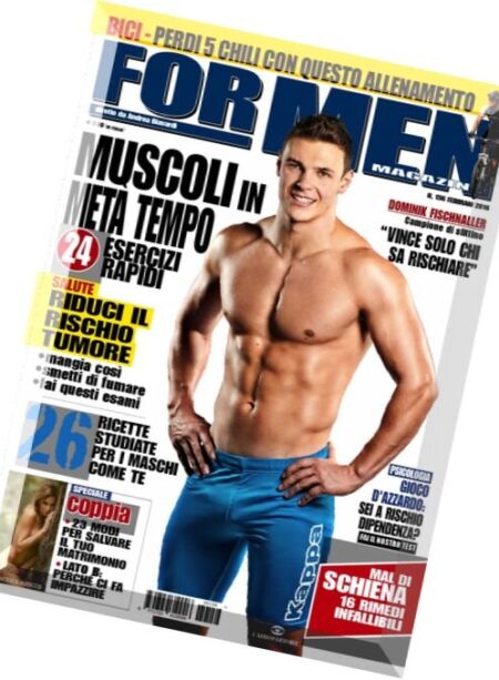 For Men Magazine – Febbraio 2016 Cover