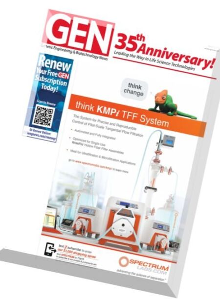 Genetic Engineering & Biotechnology News – 15 May 2016 Cover