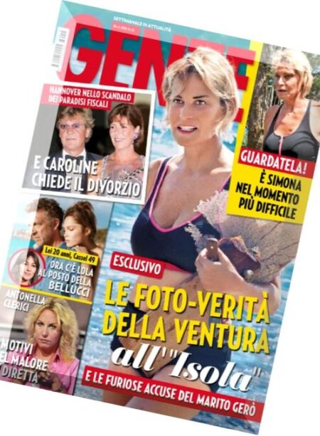Gente Italia – 26 Aprile 2016 Cover