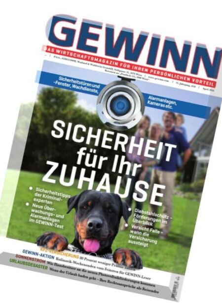 Gewinn – April 2016 Cover