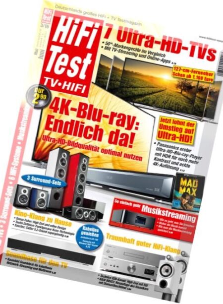 Hifi-Test TV Hifi – Mai-Juni 2016 Cover
