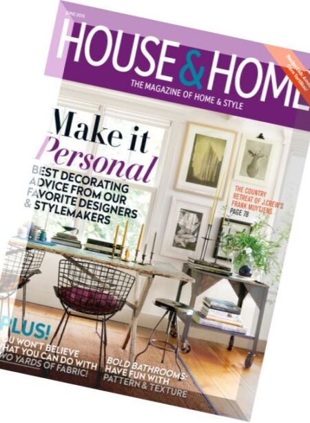 House & Home – June 2016 Cover