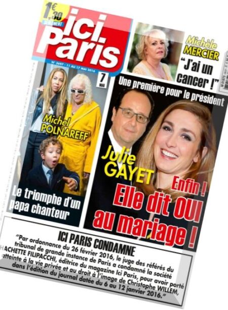 Ici Paris – 11 au 17 Mai 2016 Cover
