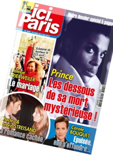 Ici Paris – 27 Avril au 3 Mai 2016 Cover