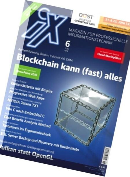 ix Magazin – Juni 2016 Cover