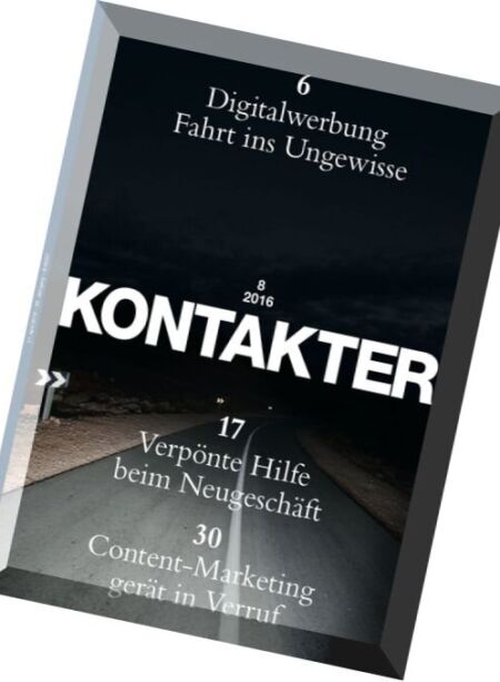 Kontakter – Nr.8, 2016 Cover