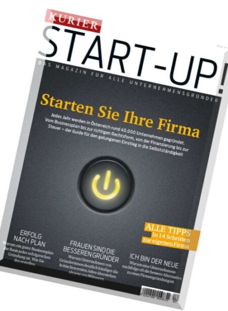 Kurier Start Up – Nr.1, 2016 Cover