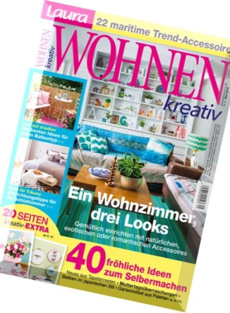 Laura WOHNEN Kreativ – Mai 2016 Cover