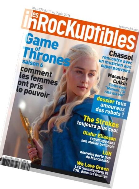Les Inrockuptibles – 1 au 7 Juin 2016 Cover